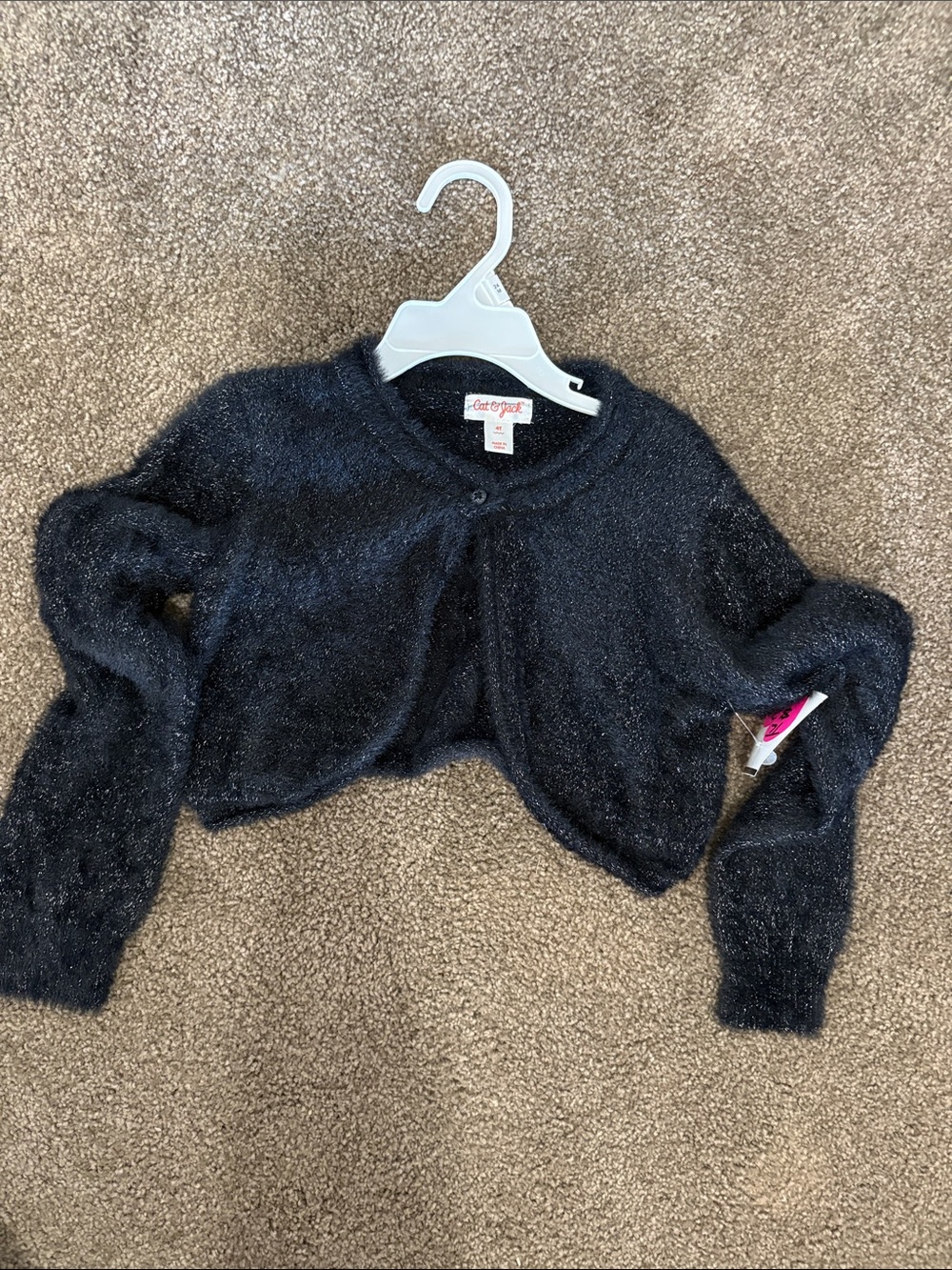 Cat & Jack Black Fuzzy Bolero Shrug